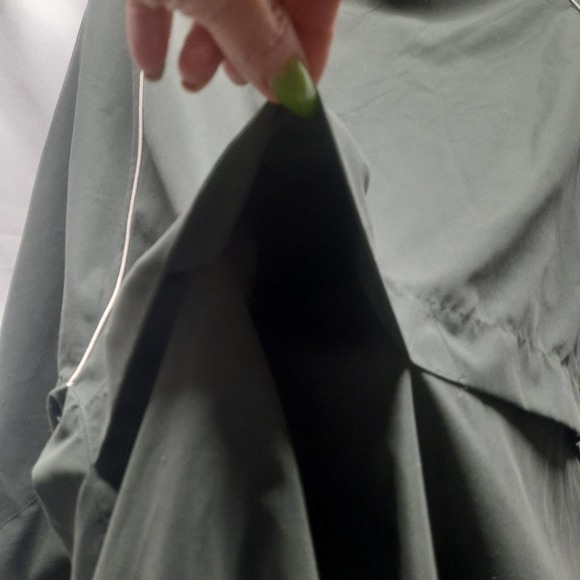 Adidas Climaproof Khaki Green W/piping Pullover 1/4 zip vent back Windbreaker 2X - Picture 5 of 8